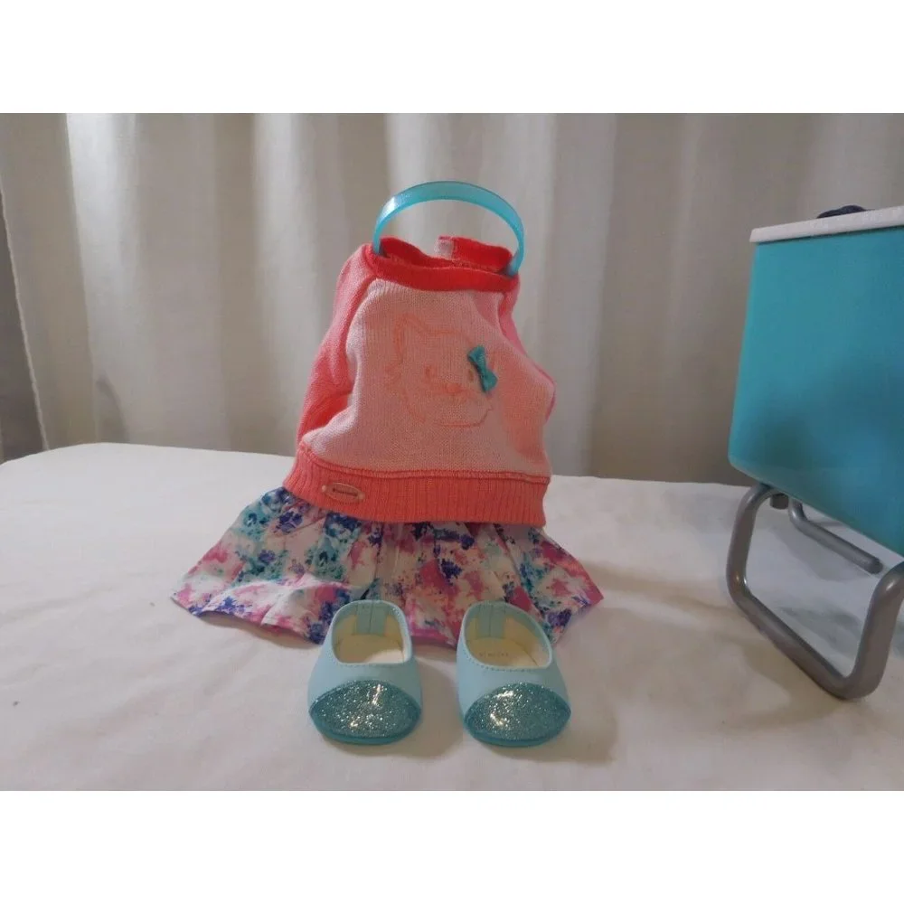 American Girl Desk + School Set Including School Outfit + Shoes and Backpack‎